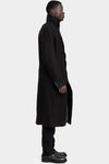 Masnada | AW25 - High neck long hemp wool coat, M3508