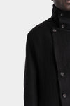 Masnada | AW25 - High neck long hemp wool coat, M3508