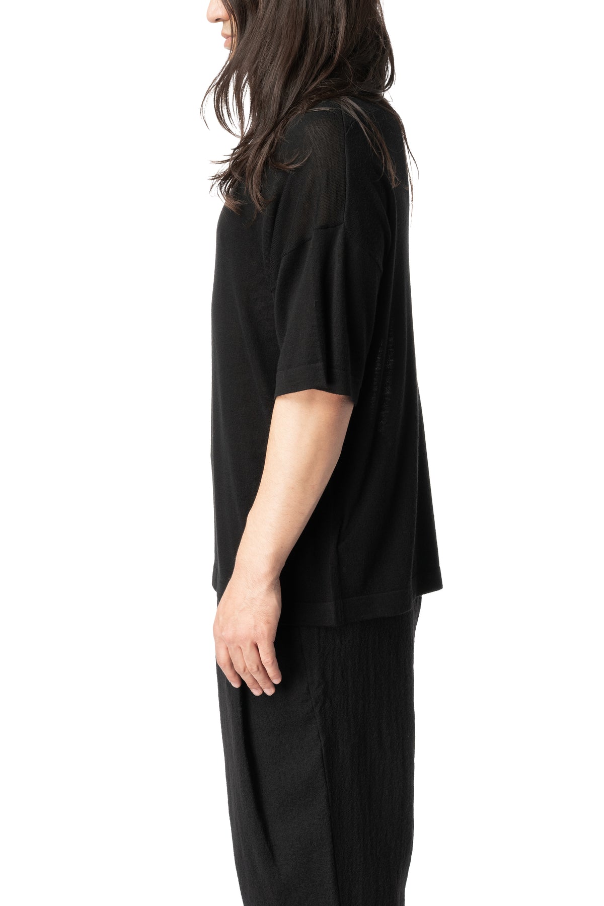 Midd mock collar merino wool t-shirt