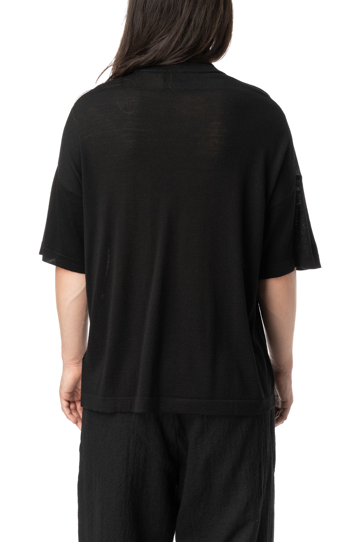 Midd mock collar merino wool t-shirt