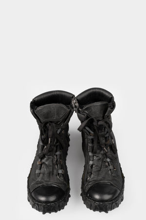 Culture Of Brave | High top drip sole laced sneakers, Black MELM1W MELT CLASH WRAP
