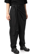 Drapeform sarong drape wool pants