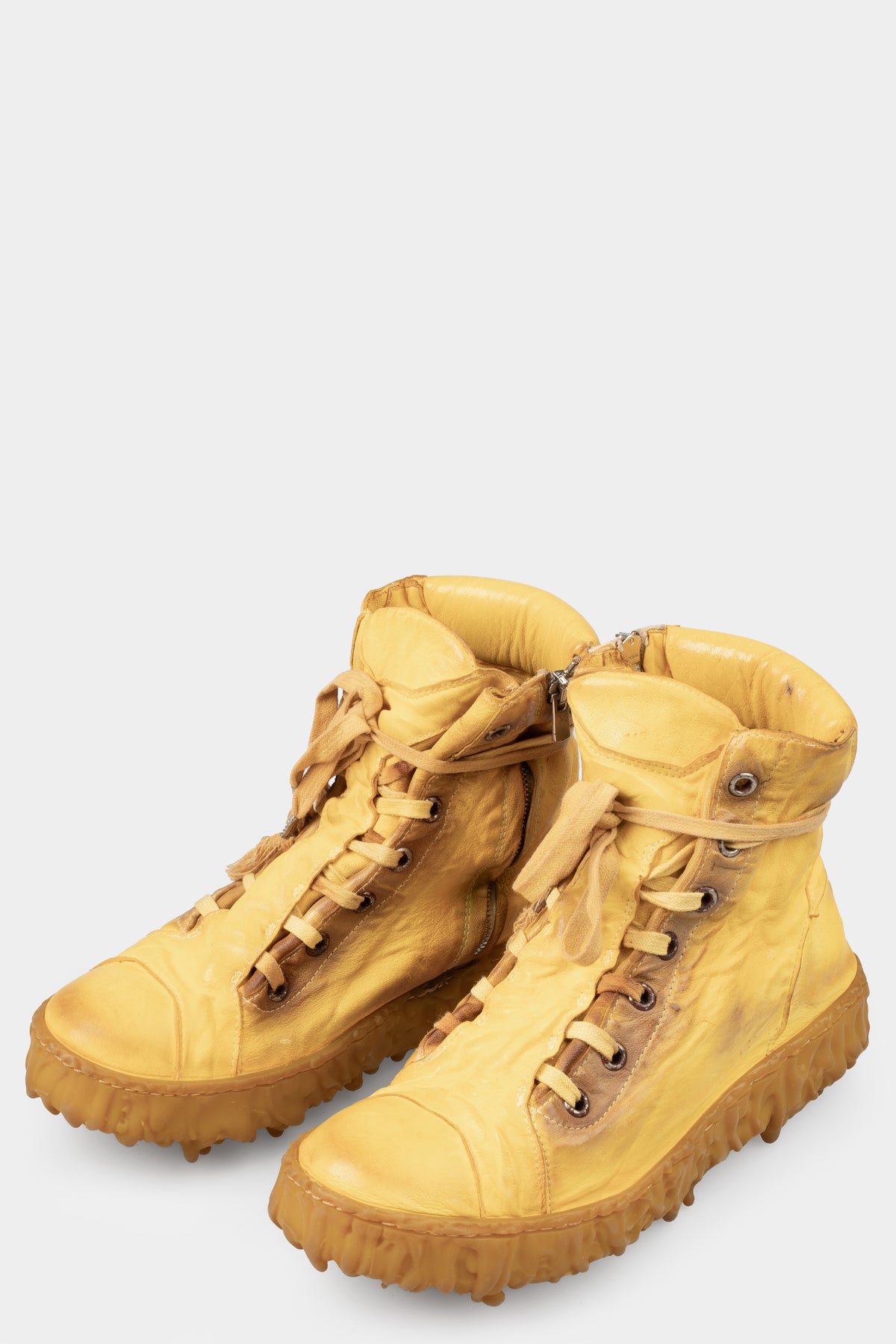 Culture Of Brave | High top drip sole laced sneakers, MELM1 melt clash Yellow