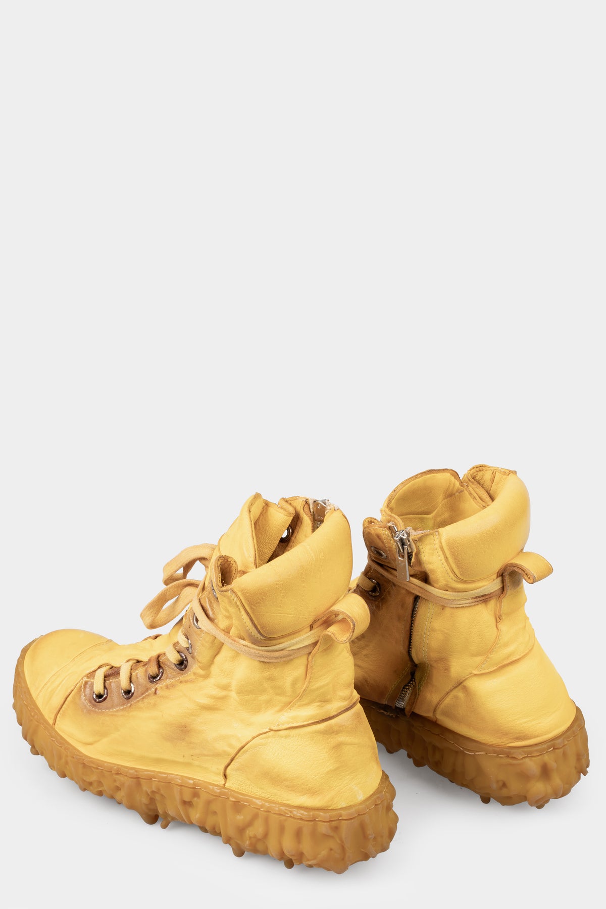 Culture Of Brave | High top drip sole laced sneakers, MELM1 melt clash Yellow