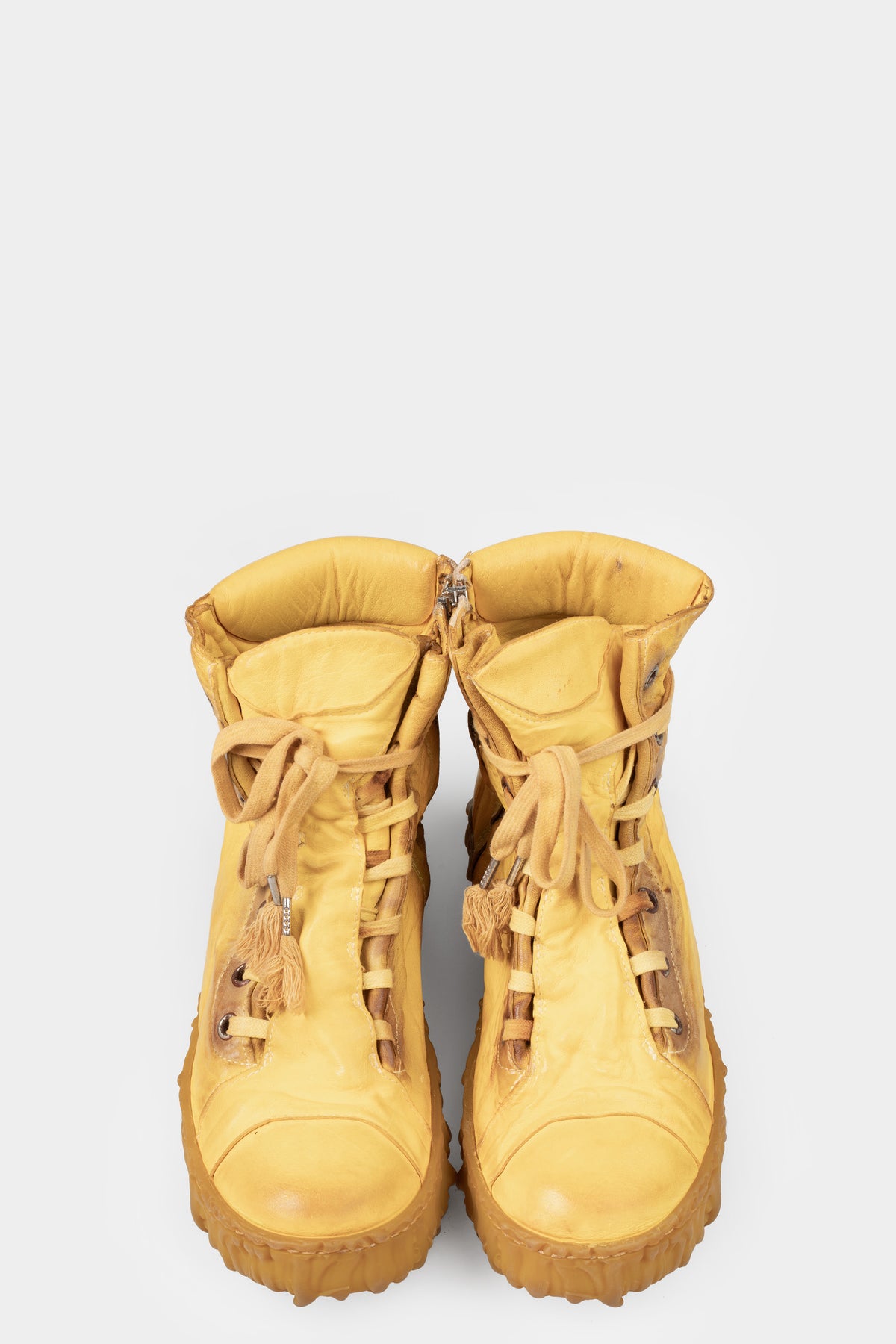 Culture Of Brave | High top drip sole laced sneakers, MELM1 melt clash Yellow