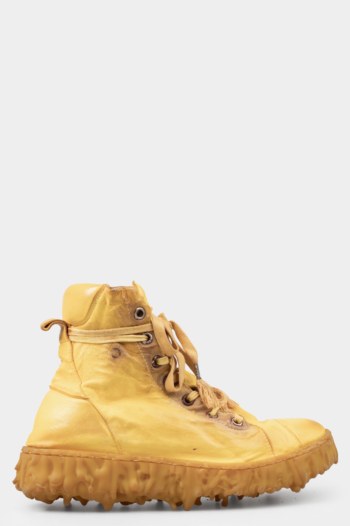Culture Of Brave | High top drip sole laced sneakers, MELM1 melt clash Yellow