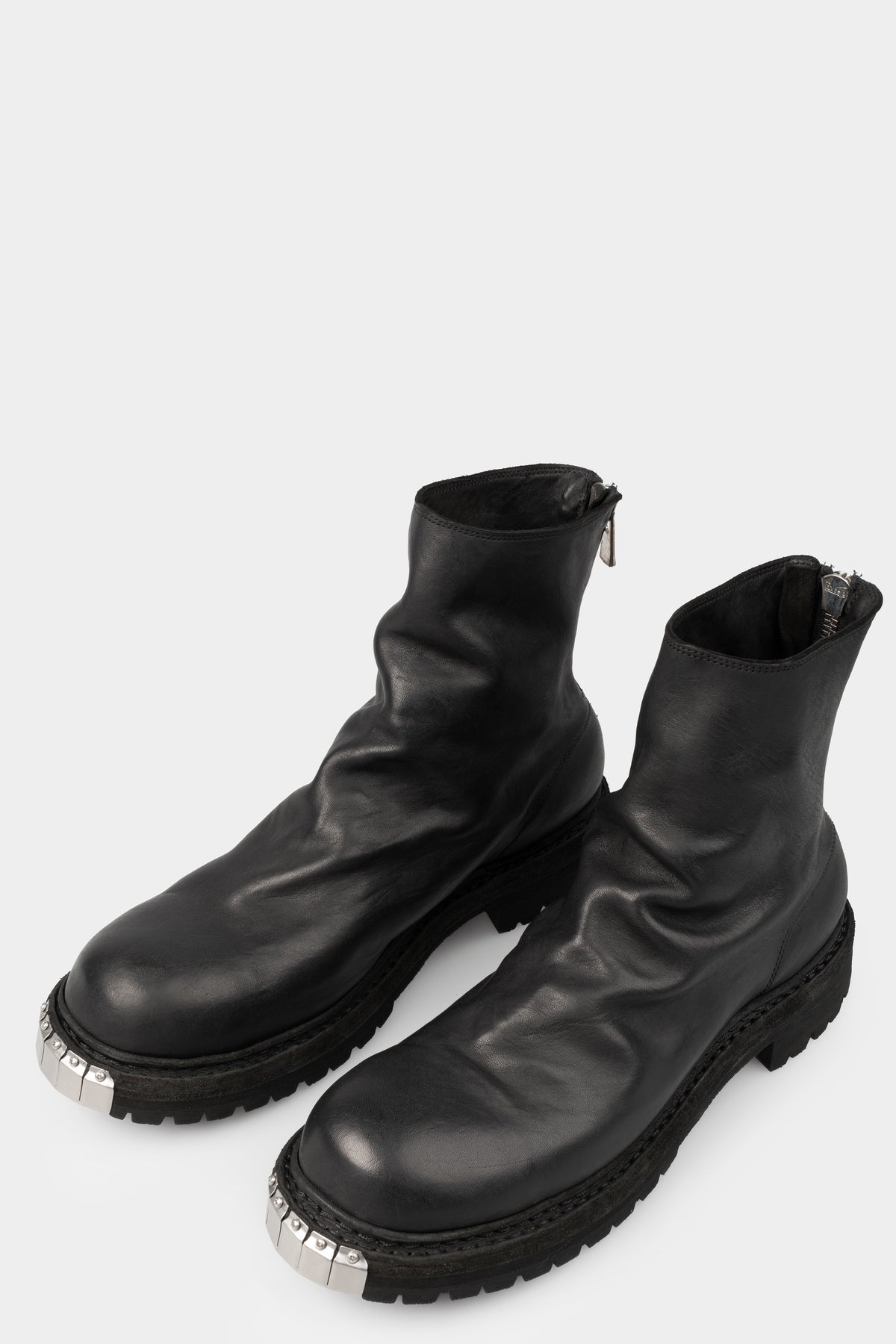 Guidi | Metal clad back zip boots | GR06VB / Black stitching