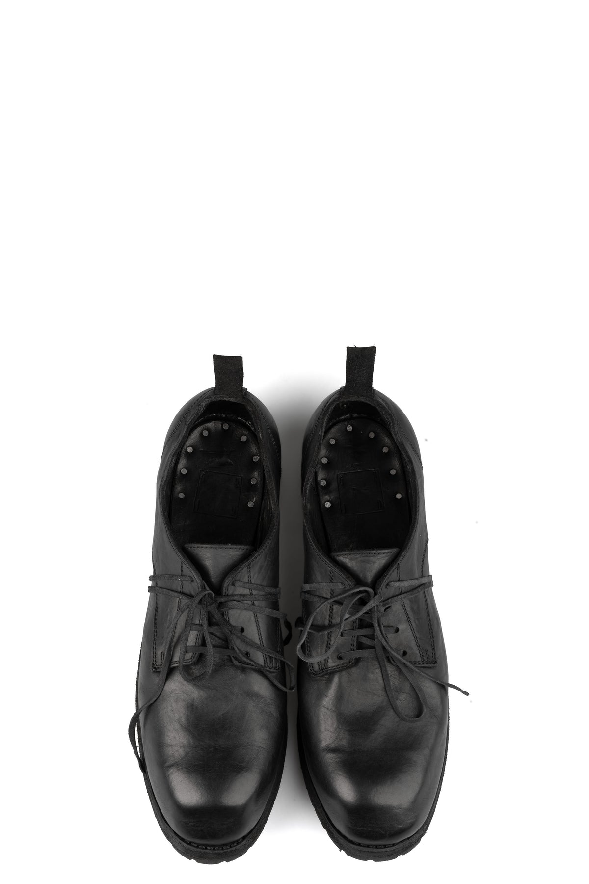 Laced derby shoes | PLM01B / Black stitching