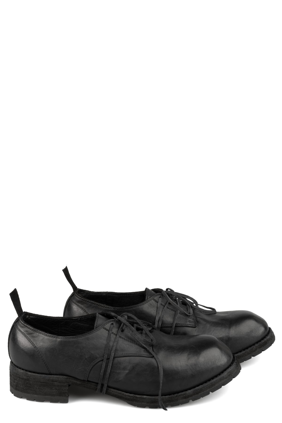 Laced derby shoes | PLM01B / Black stitching