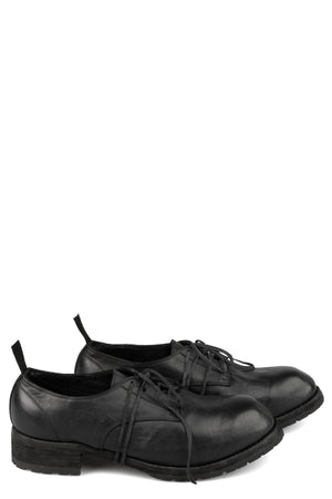 Laced derby shoes | PLM01B / Black stitching