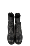 Back zip high top boots | 788VXB / Black stitching
