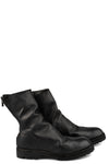 Back zip high top boots | 788VXB / Black stitching