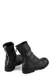 Back zip high top boots | 788VXB / Black stitching