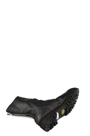Back zip high top boots | 788VXB / Black stitching