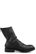 Back zip high top boots | 788VXB / Black stitching
