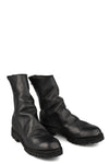 Back zip high top boots | 788VXB / Black stitching