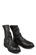 Back zip high top boots | 788VXB / Black stitching