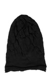 Thin wool jacquard beanie