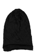 Thin wool jacquard beanie