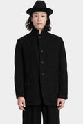 Four button fulling wool jacket