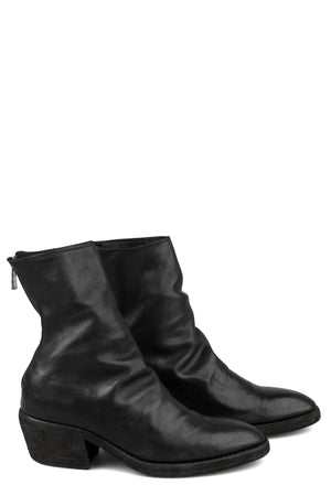 Texan back zip boots | VG05B / Black stitching