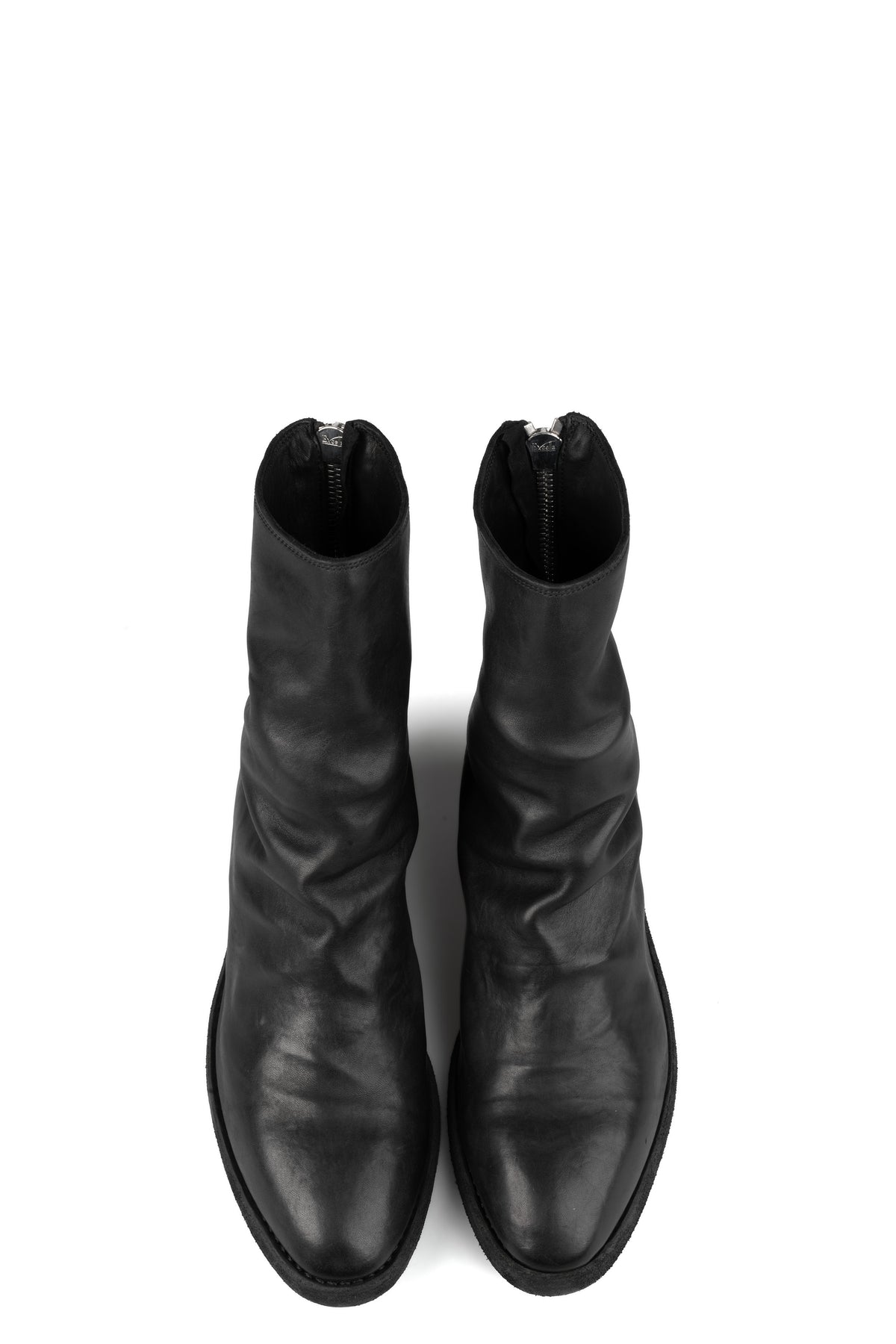 Texan back zip boots | VG05B / Black stitching
