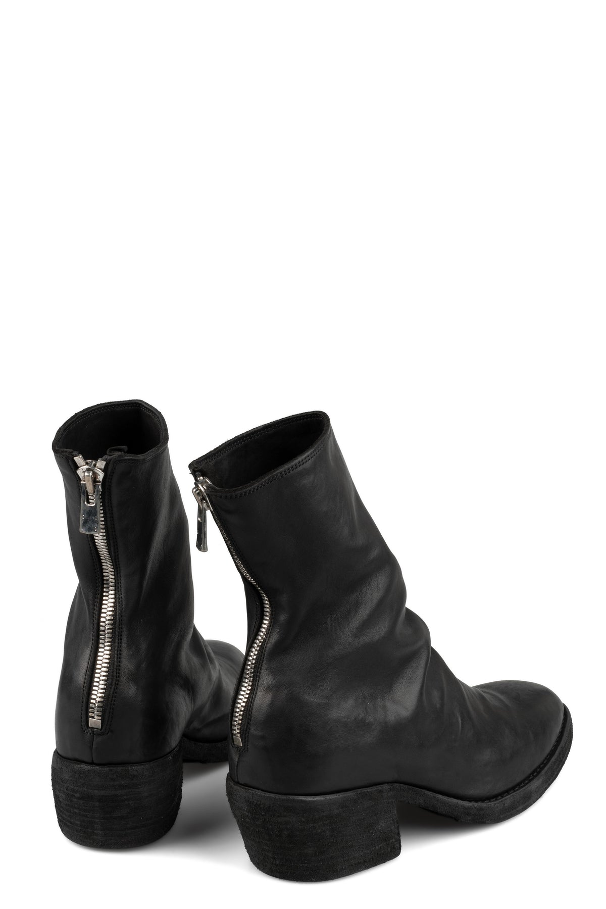 Texan back zip boots | VG05B / Black stitching