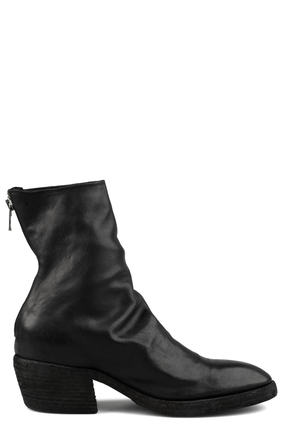 Texan back zip boots | VG05B / Black stitching