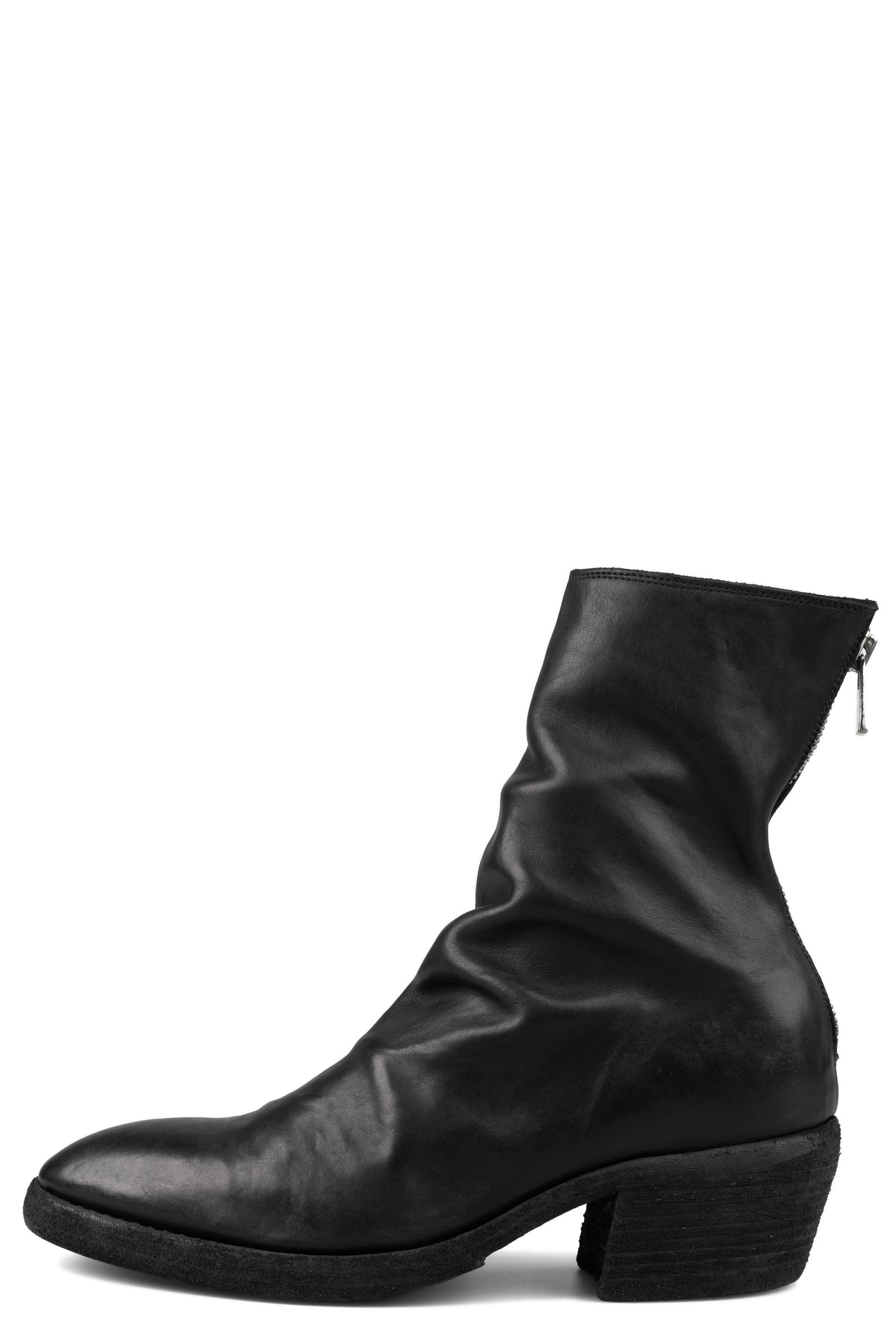Texan back zip boots | VG05B / Black stitching