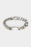 Gold link raw chain bracelet