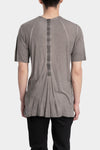 69 by Isaac Sellam | AW25 - Staple spine detail cashmere blend t-shirt, Grey NOUVEAU T MIRE TAUPE