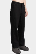 Wool blend split trousers, Black