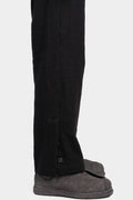 Wool blend split trousers, Black