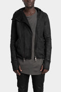 MD75 | AW25 - Resinated Double zip high neck sweater, MD12164