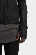 MD75 | AW25 - Resinated Double zip high neck sweater, MD12164