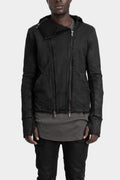 MD75 | AW25 - Resinated Double zip high neck sweater, MD12164