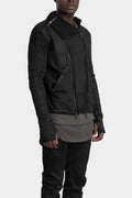MD75 | AW25 - Resinated Double zip high neck sweater, MD12164