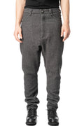 Low crotch 4 pocket wool blend pants