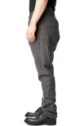 Low crotch 4 pocket wool blend pants