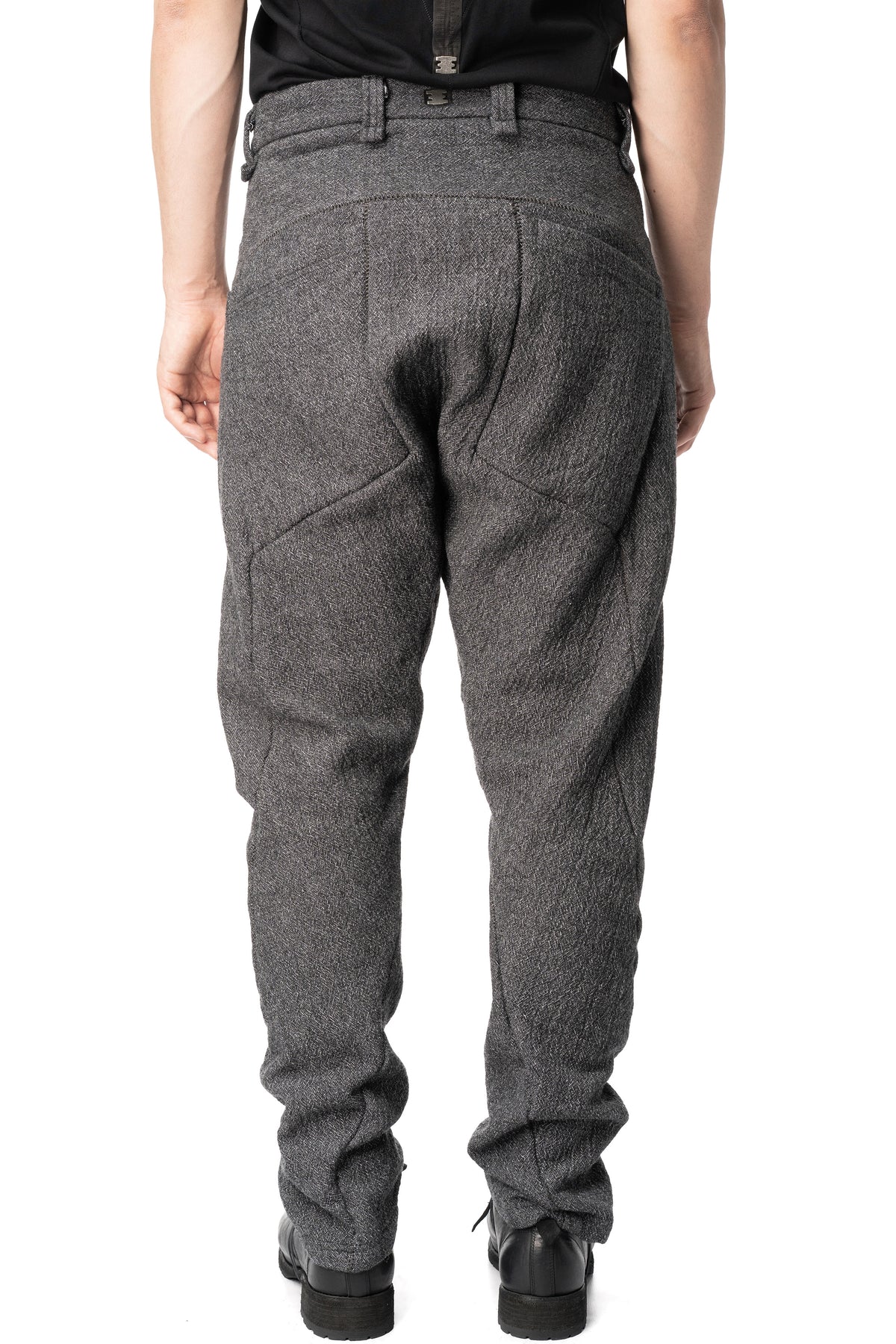 Low crotch 4 pocket wool blend pants