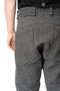 Low crotch 4 pocket wool blend pants