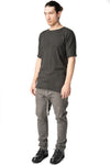 Reversible knit cotton t-shirt, Plomb