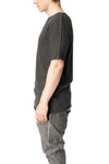 Reversible knit cotton t-shirt, Plomb
