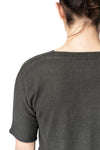 Reversible knit cotton t-shirt, Plomb