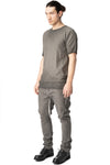 Reversible knit cotton t-shirt, Plomb