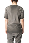 Reversible knit cotton t-shirt, Plomb