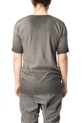 Reversible knit cotton t-shirt, Plomb