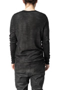 Spray dyed light wool V-neck sweater