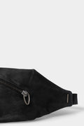 Asymmetrical cross body leather bag