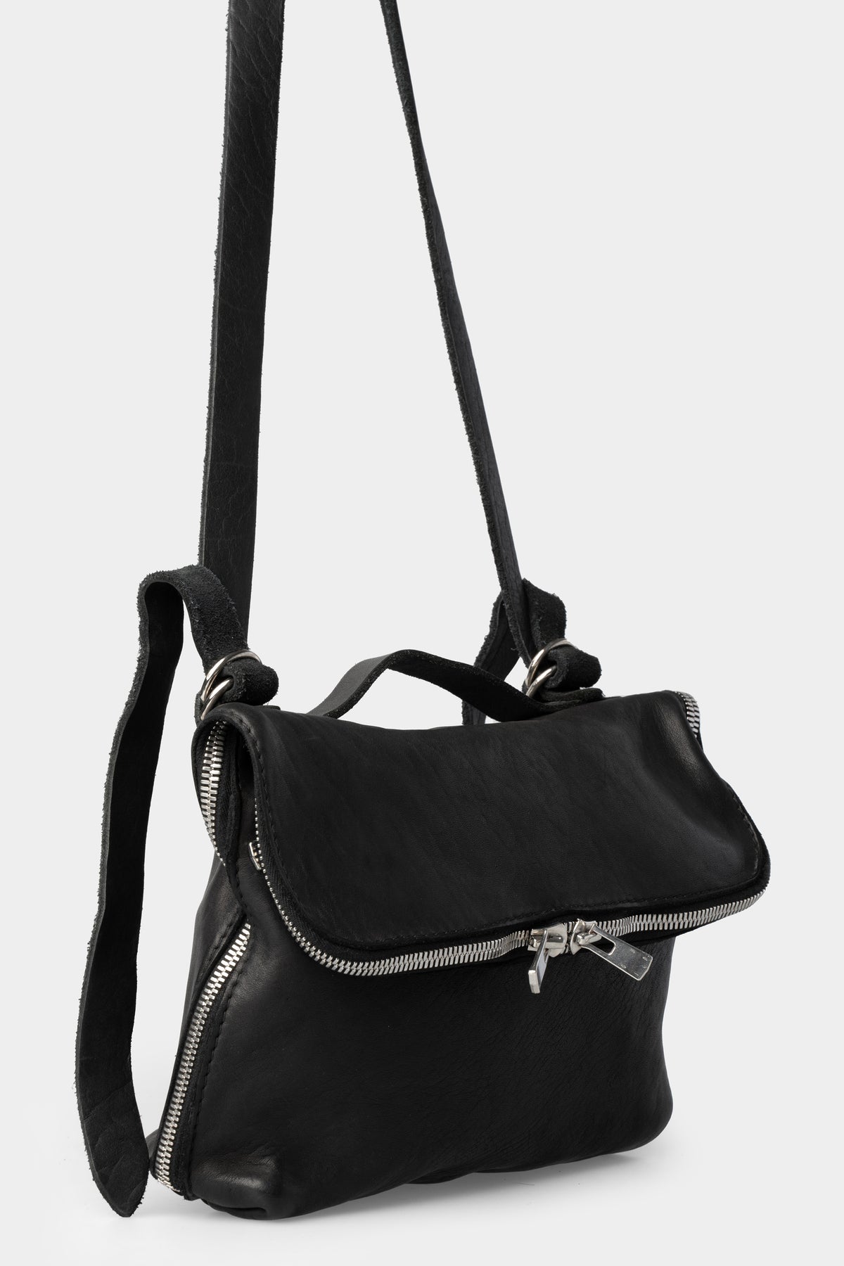 GUIDI M100 - Messenger bag, Black / Full Grain Horse Leather